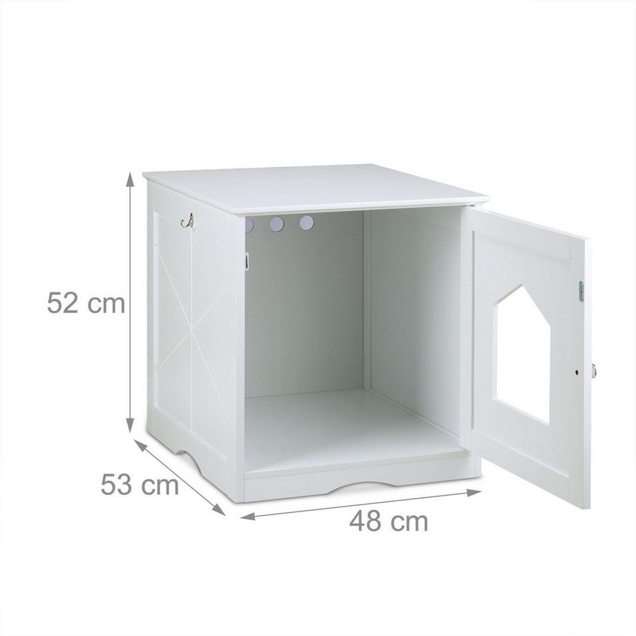 Northix  Meuble pour chat blanc 