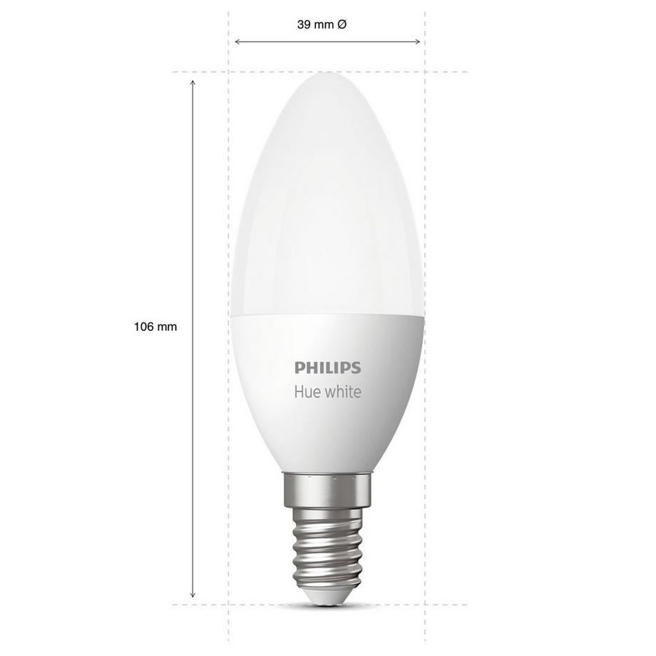 PHILIPS Tonalità Bianca E14 Corona, confezione da 2  