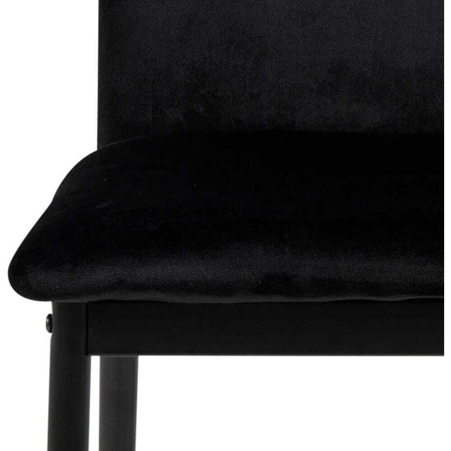 mutoni Sedia da pranzo Slim nera (1 pezzo)  