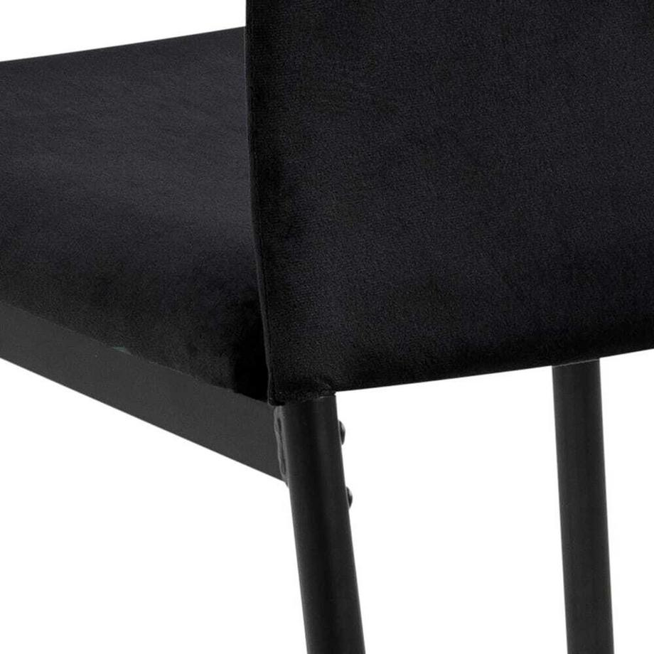 mutoni Sedia da pranzo Slim nera (1 pezzo)  