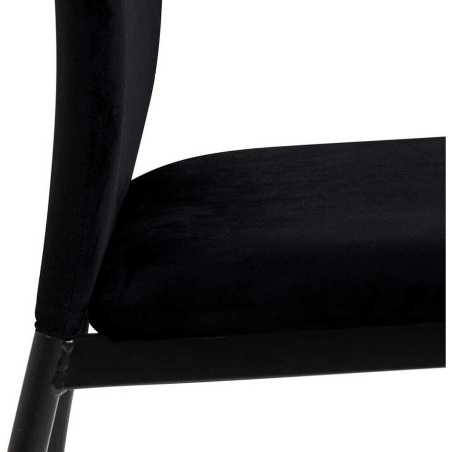 mutoni Sedia da pranzo Slim nera (1 pezzo)  