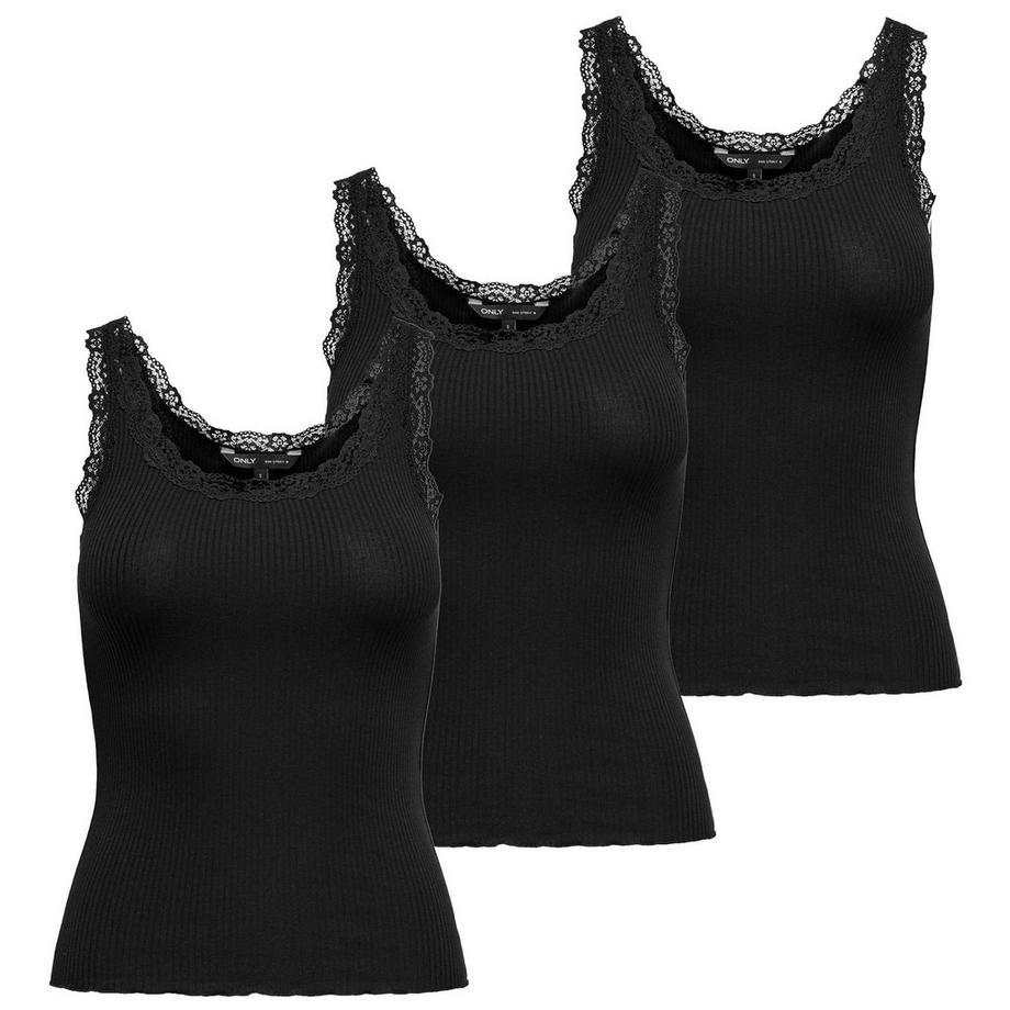 T-Shirt  3er Pack Bequem sitzend-ONLSARA SHARAI LIFEW TANK TOP 3P