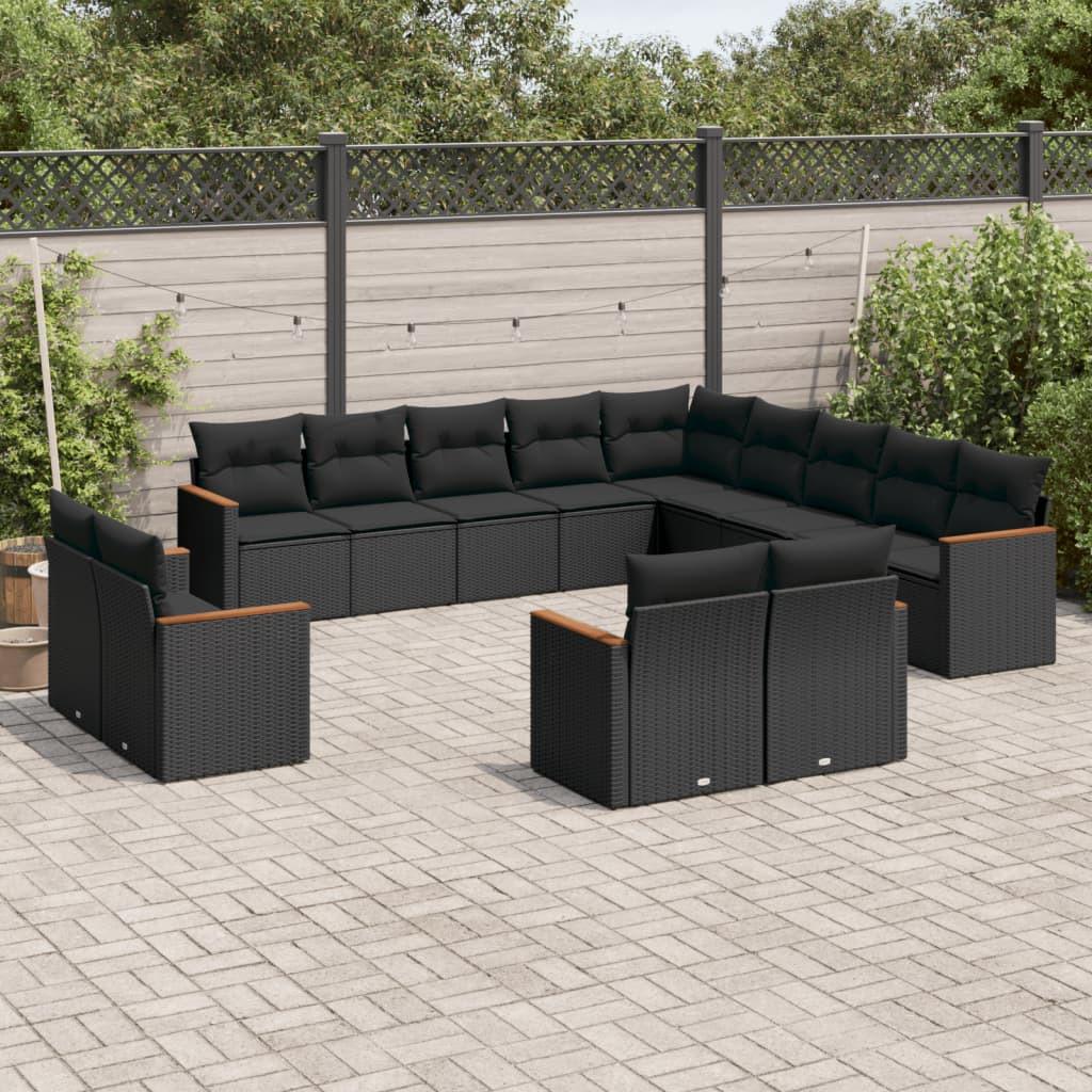 VidaXL set divano da giardino Polirattan  