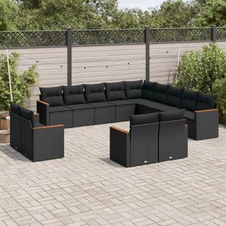 VidaXL Ensemble de canapés de jardin rotin synthétique  