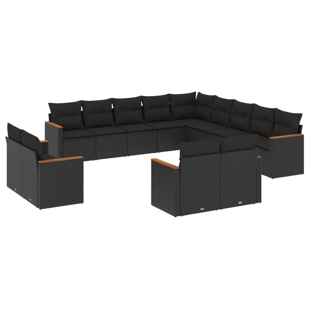 VidaXL set divano da giardino Polirattan  