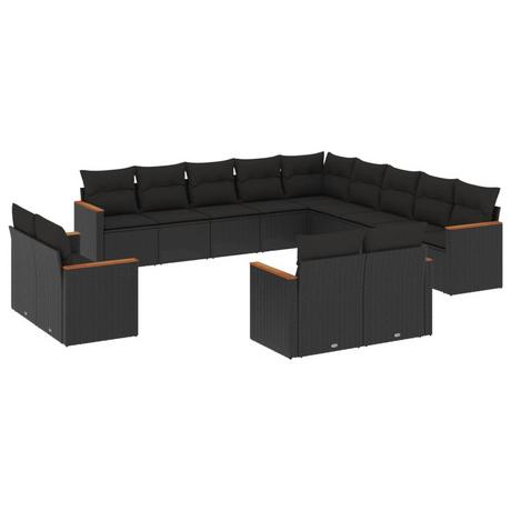 VidaXL Ensemble de canapés de jardin rotin synthétique  