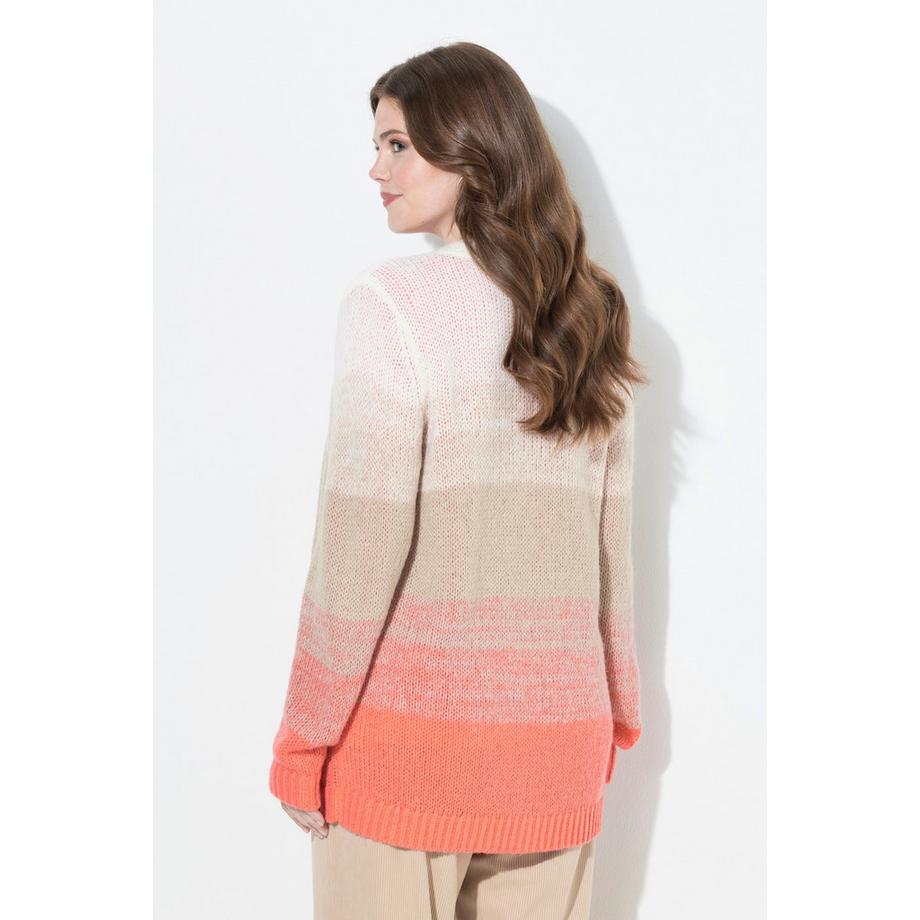 Ulla Popken Strickjacke Farbverlauf ohne Verschluss Langarm  