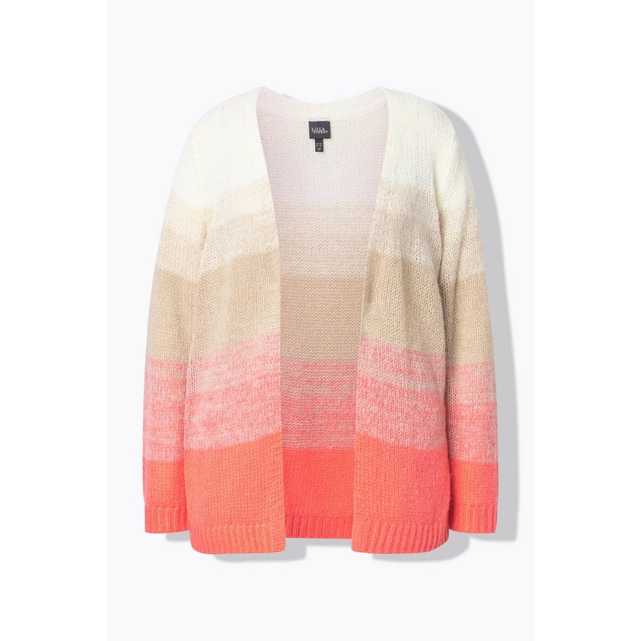 Ulla Popken Strickjacke Farbverlauf ohne Verschluss Langarm  