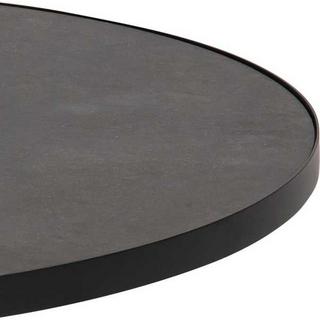 mutoni Table basse Eliot verre céramique noir rond 85x85  