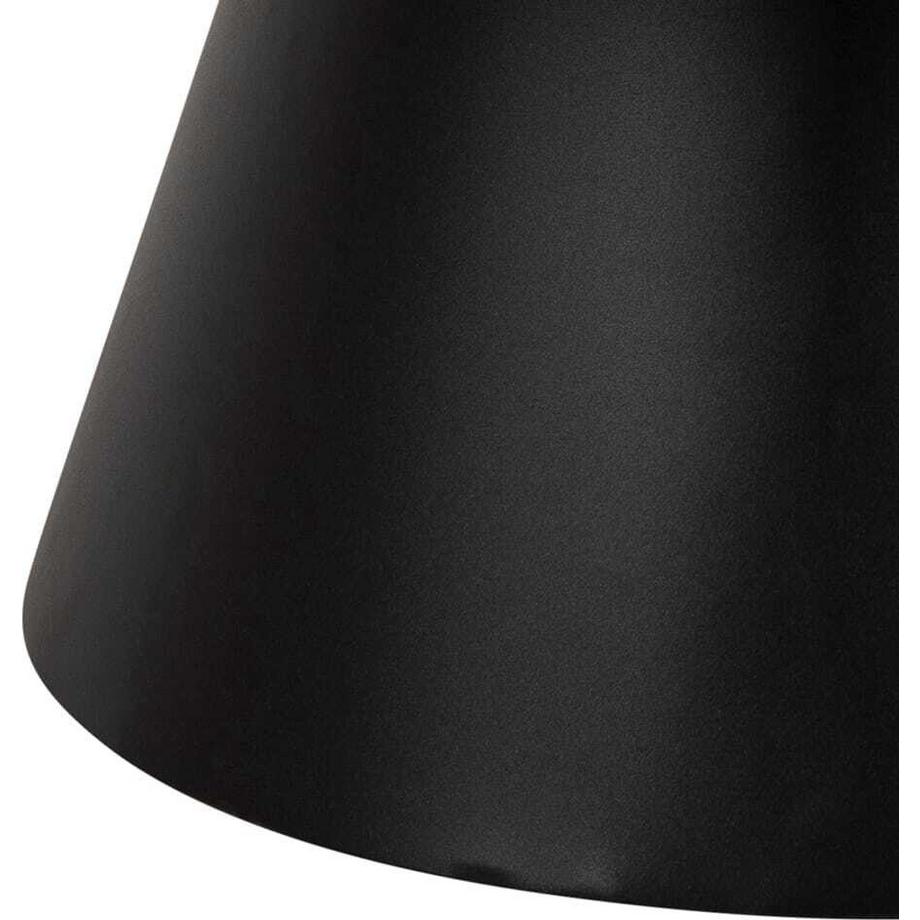 mutoni Table basse Eliot verre céramique noir rond 85  