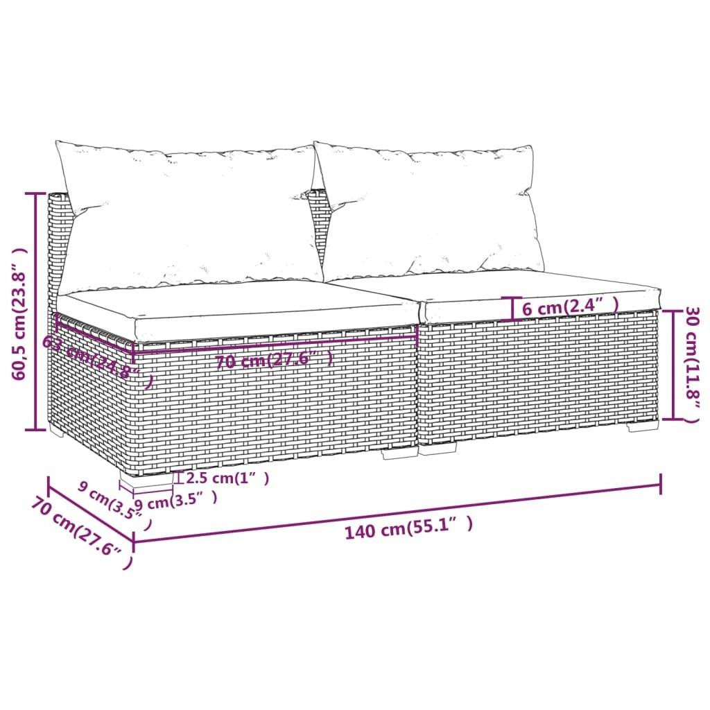 VidaXL Garten-lounge-set poly-rattan  