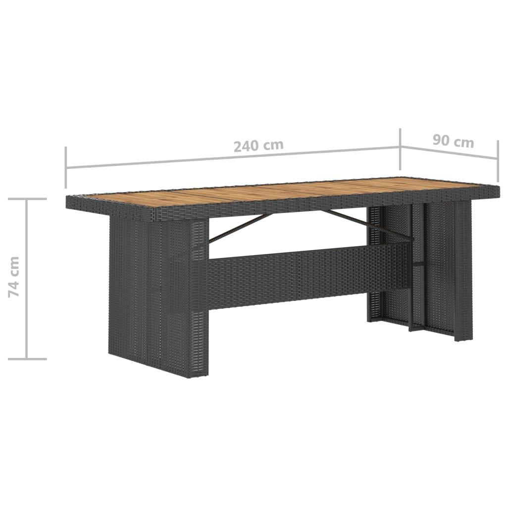 VidaXL Ensemble de salle à manger d'extérieur rotin synthétique  