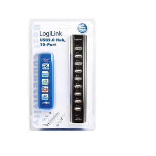 LogiLink  UA0096 Schnittstellen-Hub 480 Mbits Schwarz 