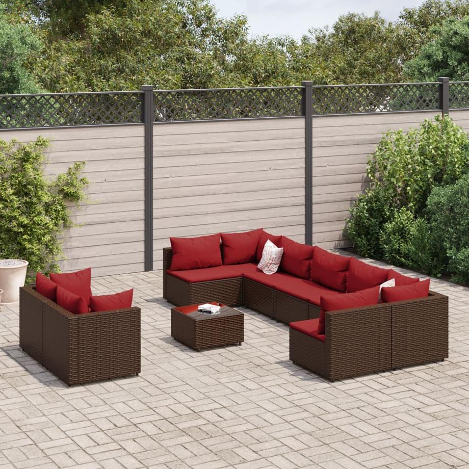 VidaXL Salon de jardin rotin synthétique  