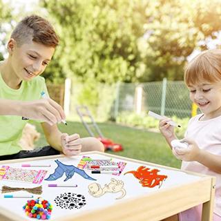 Activity-board  Dinosaurier Bastelset aus Holz, 227 Teile, Dinosaurier zum Malen für Kinder 