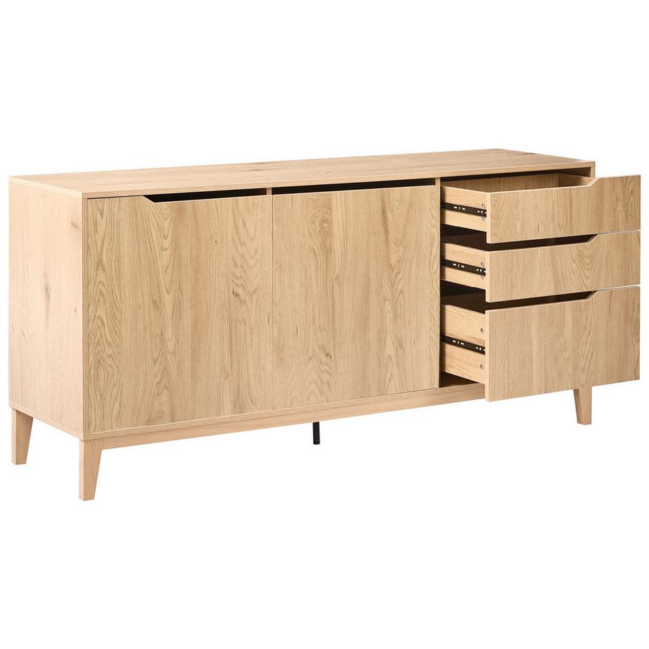 Beliani Credenza a 2 ante en Fibra a media densità (MDF) Scandinavo MONCTON  