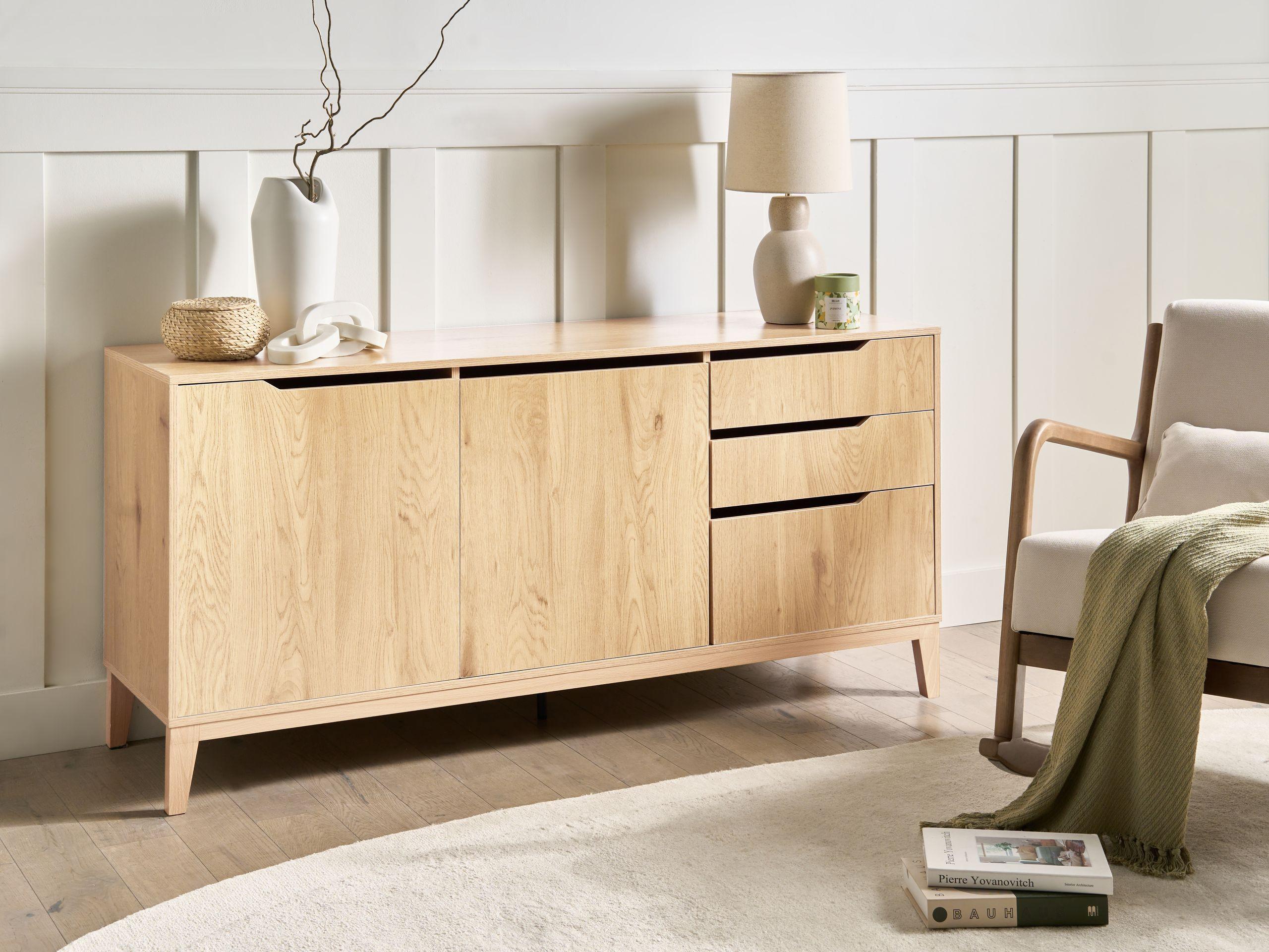 Beliani Sideboard mit 2 Türen aus MDF-Platte Skandinavisch MONCTON  