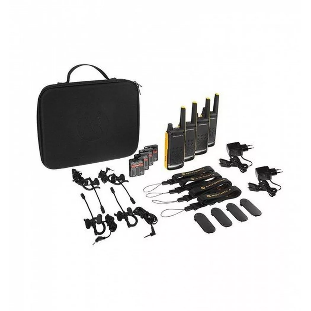 Motorola Talkabout T82 Extreme Quad Pack two-way radio 16 channels Bla