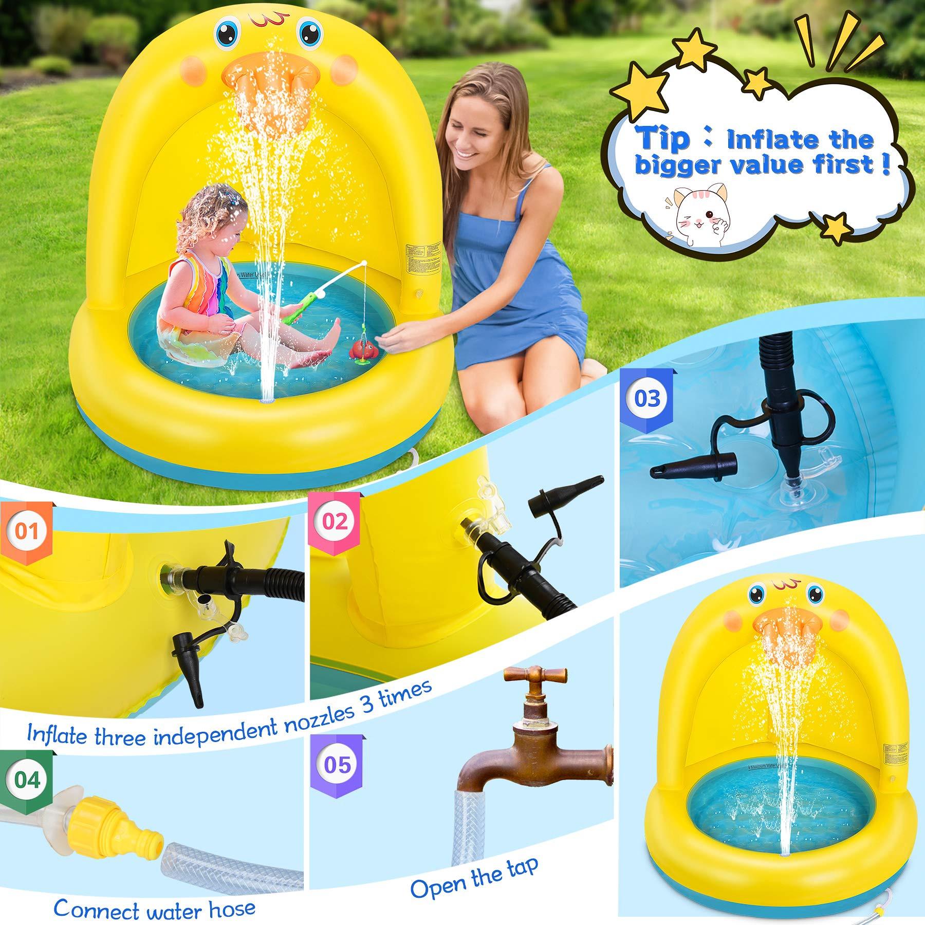Activity-board  Planschbecken für Kinder Baby Pool Wasserspielzeug | Pudel Spielzeug Luftmatratze, aufblasbare Badewanne 