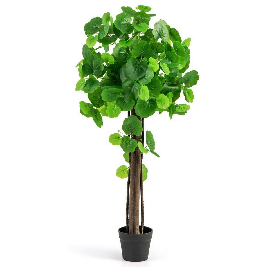 Northix  Künstlicher Zierapfelbaum im Topf mit Echtem Holzstamm & Verstellbaren Zweigen Kunstpflanze 