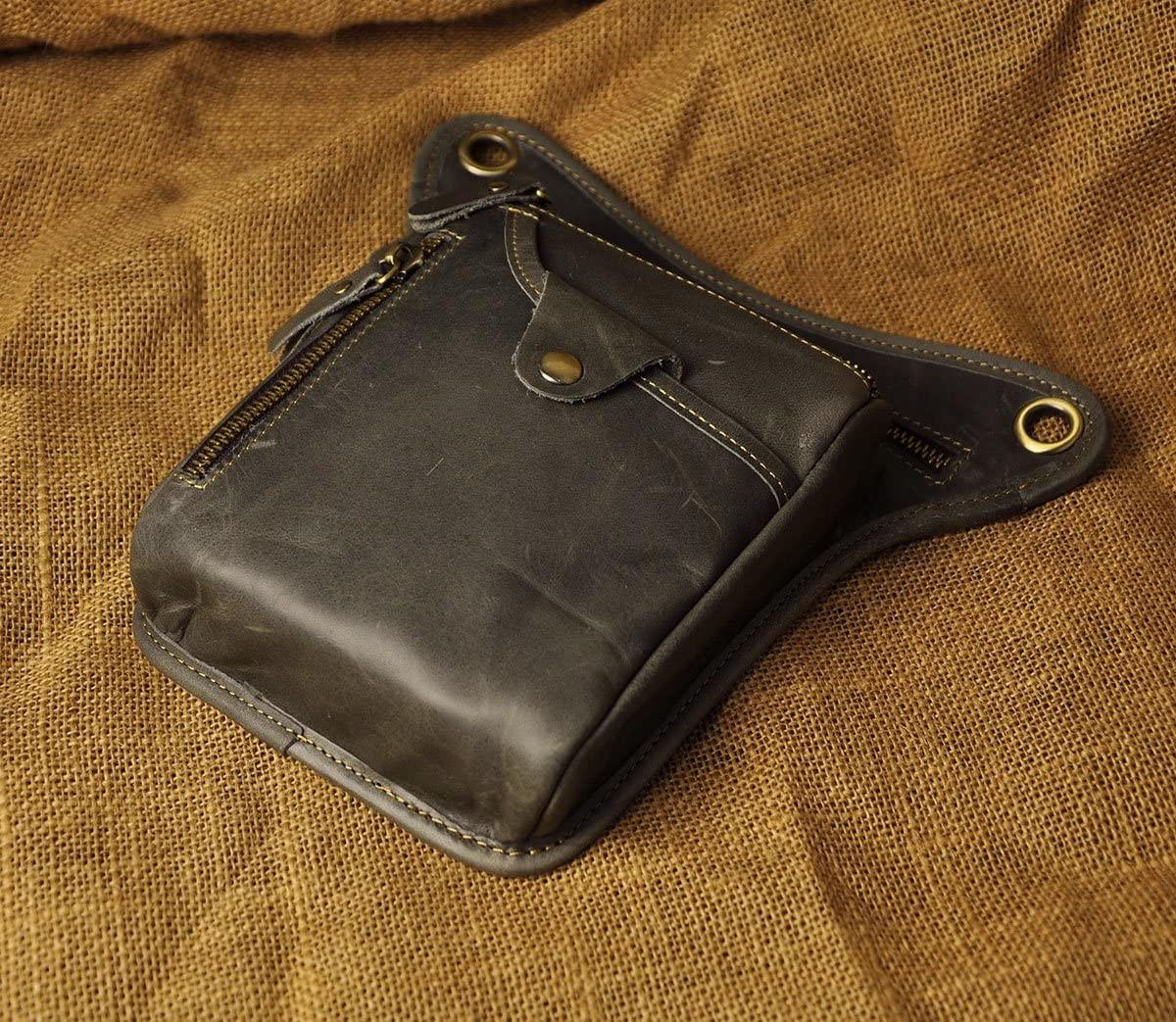 Only-bags.store Echtes Leder Bein Tasche Reise Hüfttasche Wandern Klettern Oberschenkel Tasche  