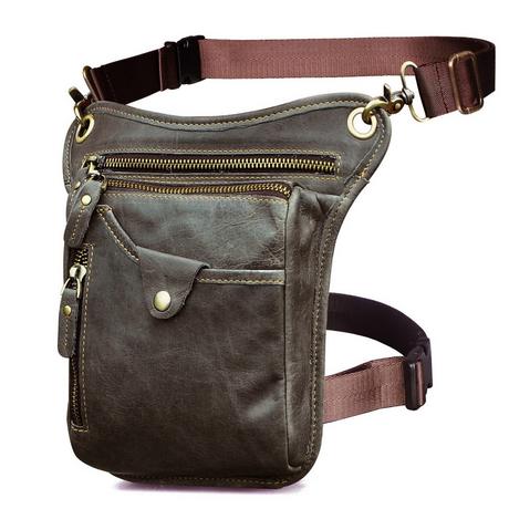 Only-bags.store Echtes Leder Bein Tasche Reise Hüfttasche Wandern Klettern Oberschenkel Tasche  