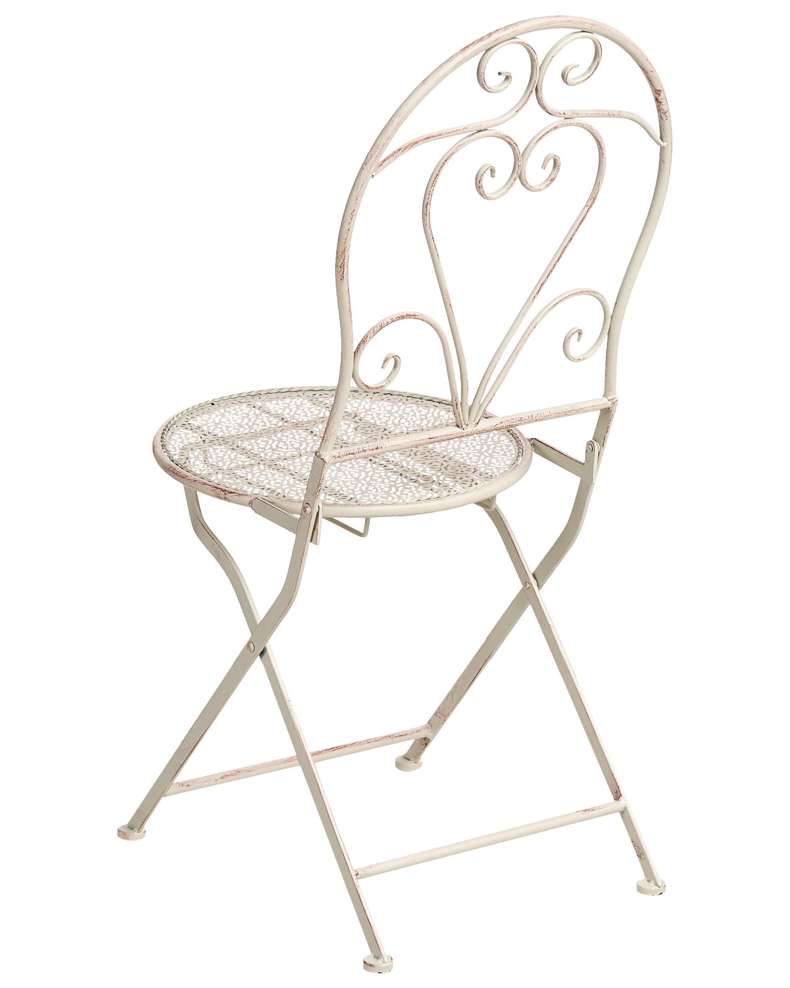 Beliani Lot de 2 chaises de jardin en Métal Rétro FOLELLI  