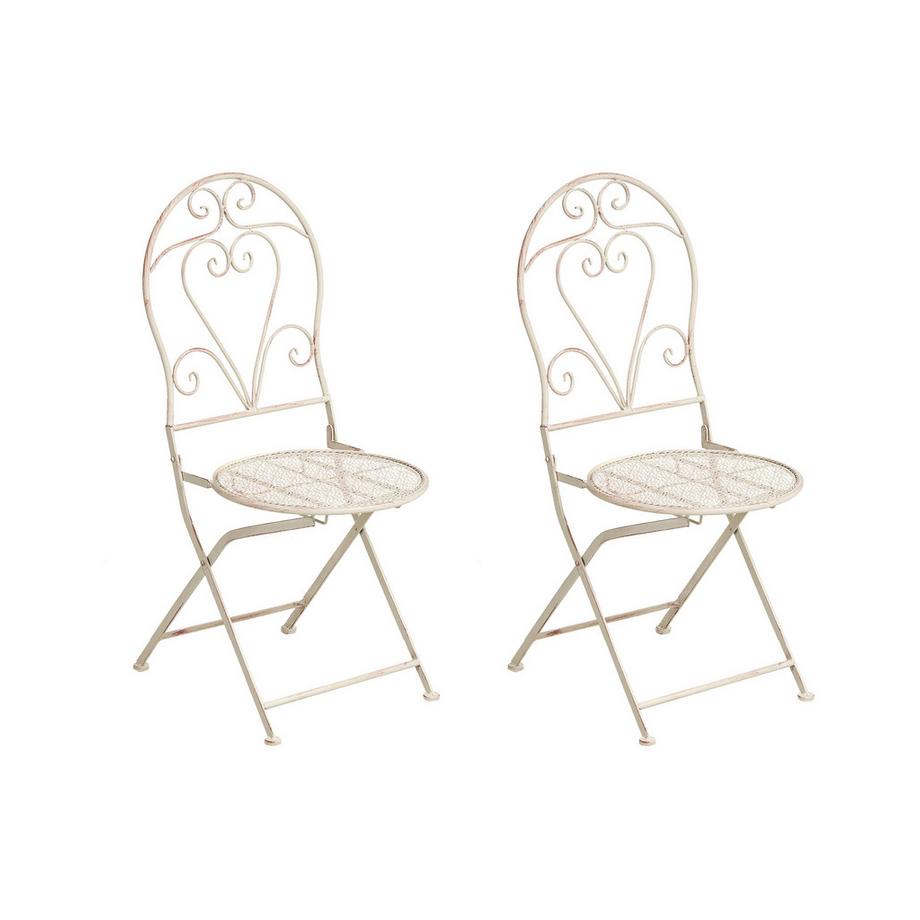 Beliani Gartenstuhl 2er Set aus Eisen Retro FOLELLI  