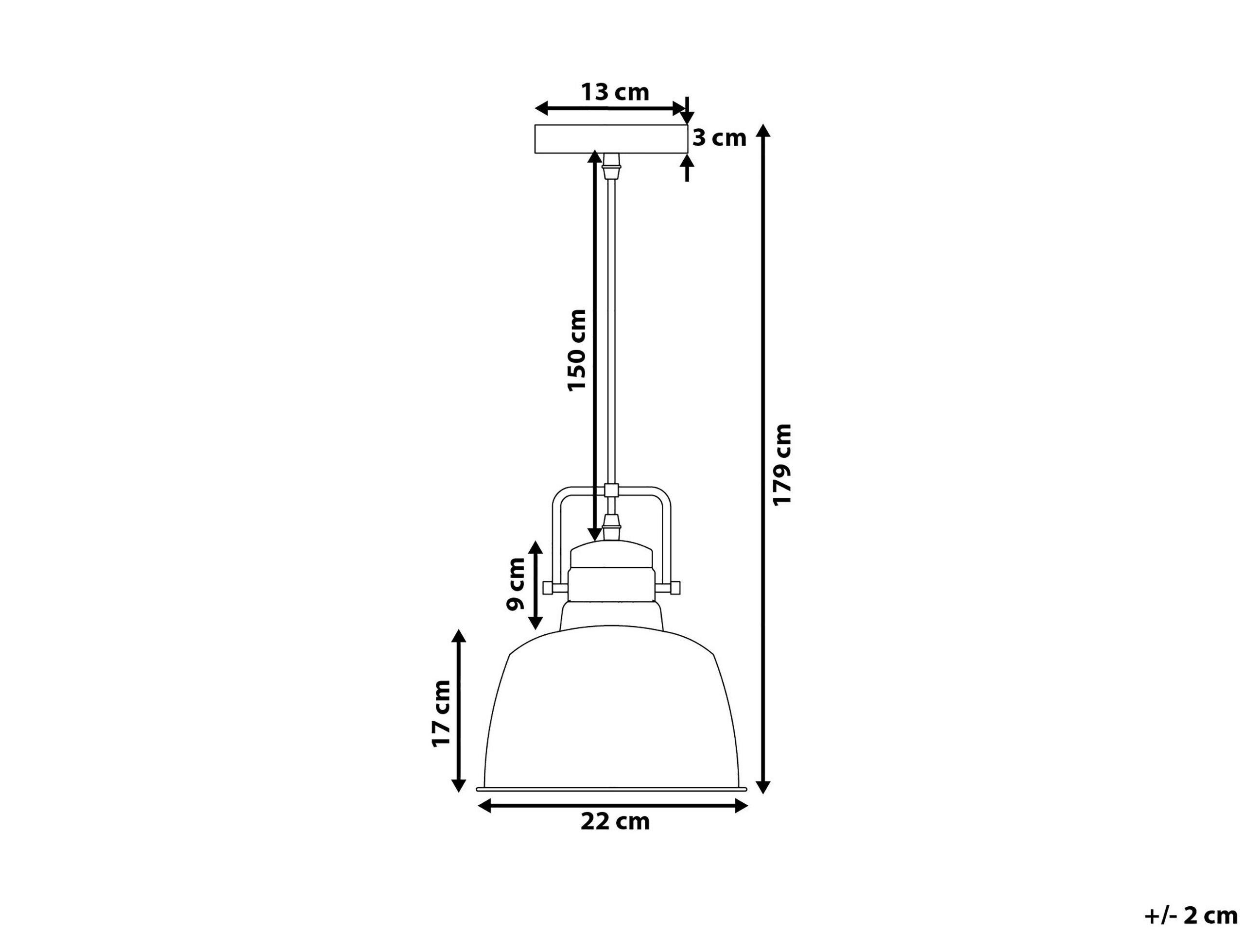 Beliani Lampe suspension en Métal Moderne NARMADA  