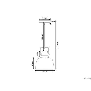 Beliani Lampe suspension en Métal Moderne NARMADA  