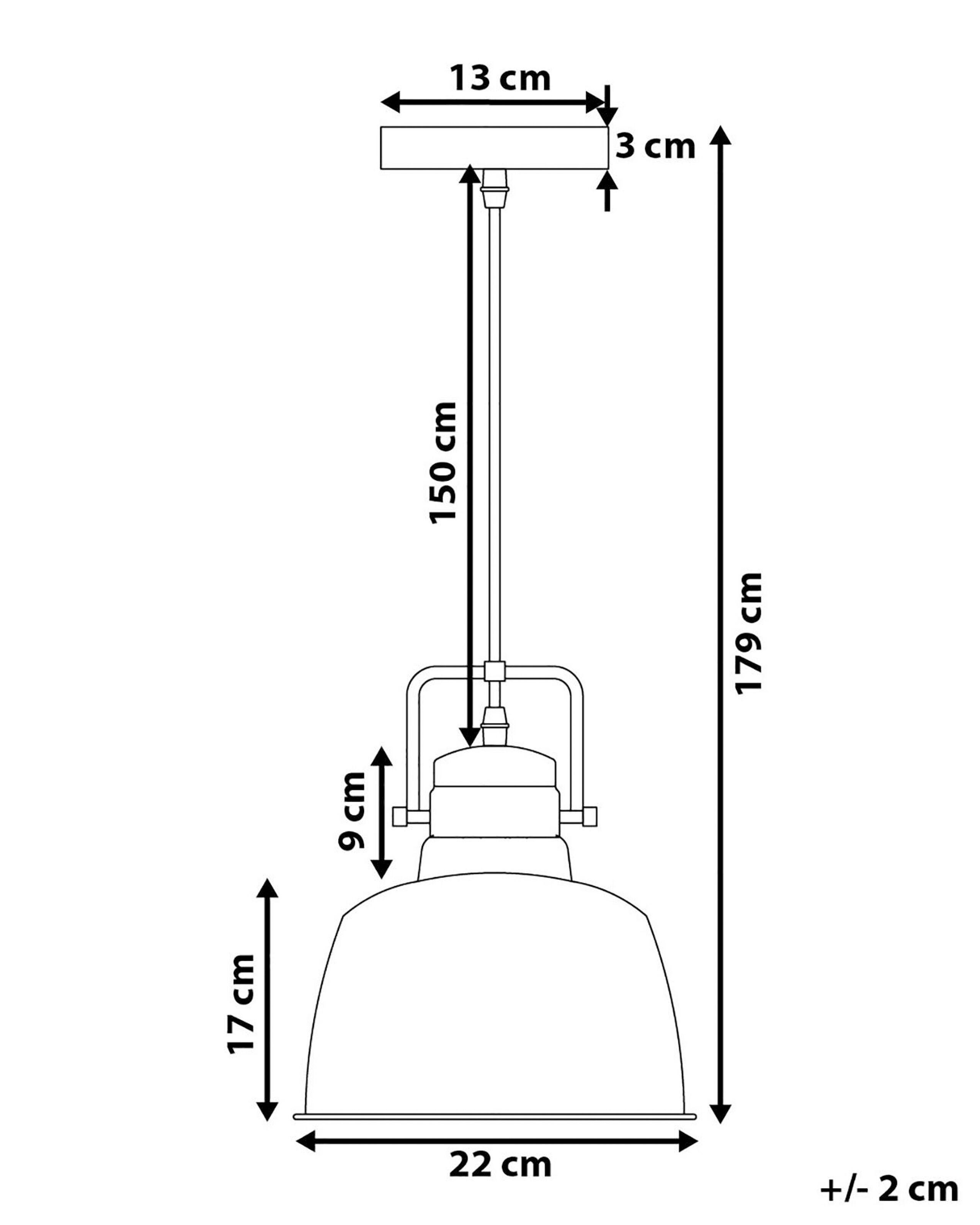 Beliani Lampe suspension en Métal Moderne NARMADA  