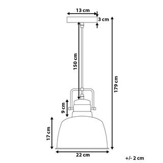 Beliani Lampe suspension en Métal Moderne NARMADA  