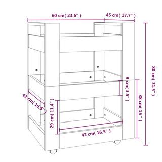 VidaXL carrello da cucina Legno multistrato  