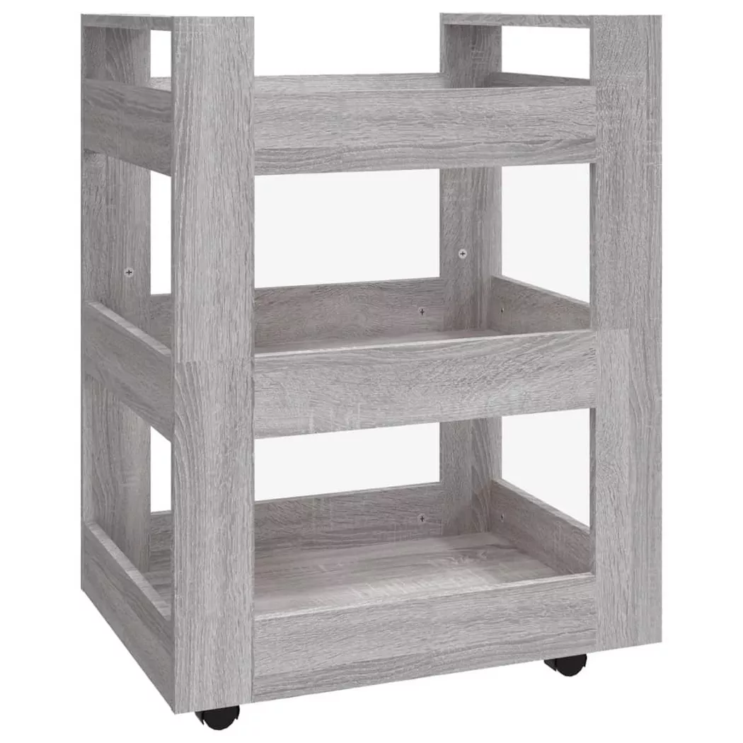 VidaXL - Chariot de cuisine bois d'ingénierie, One Size, Gris