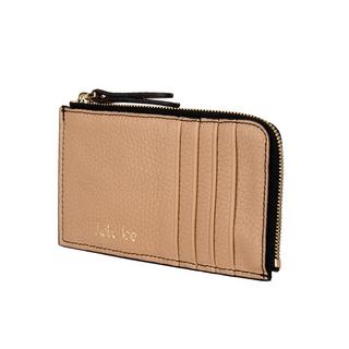 Kate Lee  Porte-cartes avec porte-monnaie zippé en cuir Aloisa beige 