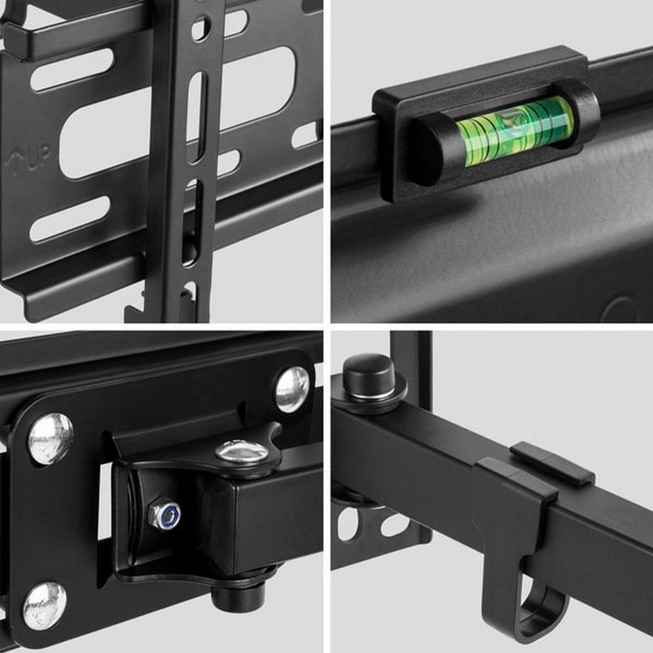 Tectake  TV Wandhalterung neigbar, schwenkbar für 26" (66cm) - 55" (140cm) 
