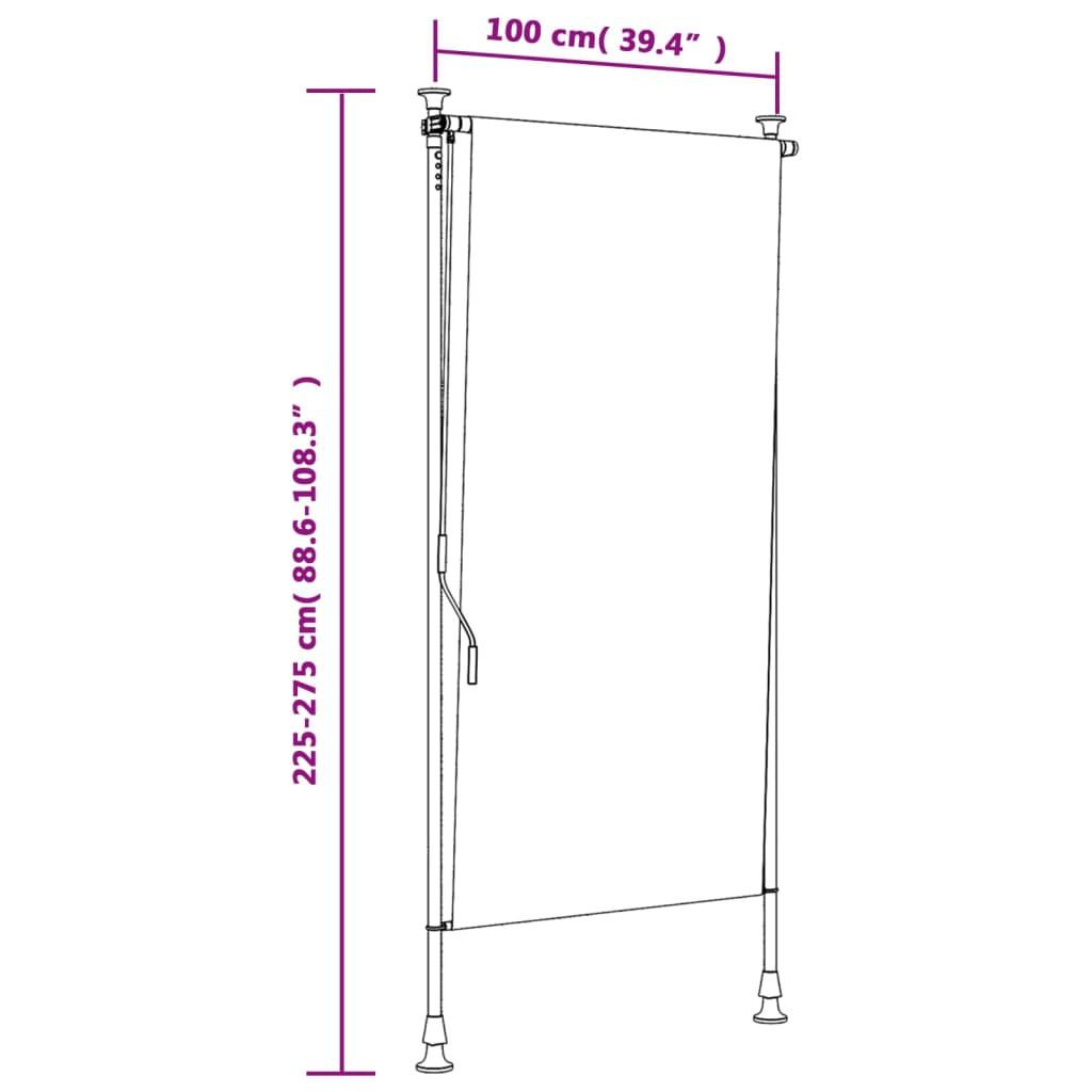 VidaXL Store roulant d'extérieur tissu  