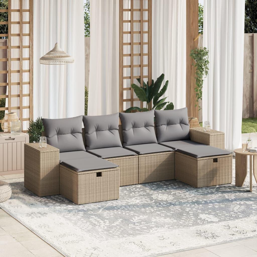 VidaXL set divano da giardino Polirattan  