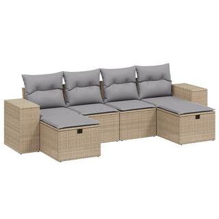 VidaXL set divano da giardino Polirattan  