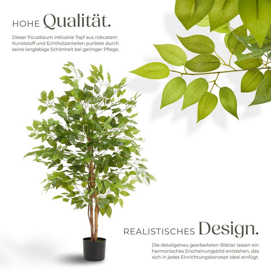 Tectake Ficus artificiel FIDA design très réaliste  