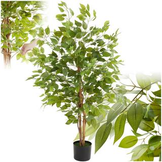 Tectake Albero di Ficus artificiale Fida, texture realistica  