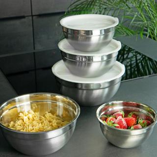 Intirilife Set de 5 saladiers Mélangeurs avec couvercles de différentes tailles  
