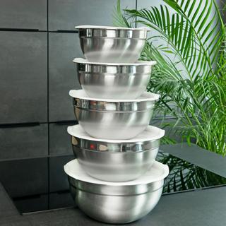 Intirilife Set de 5 saladiers Mélangeurs avec couvercles de différentes tailles  