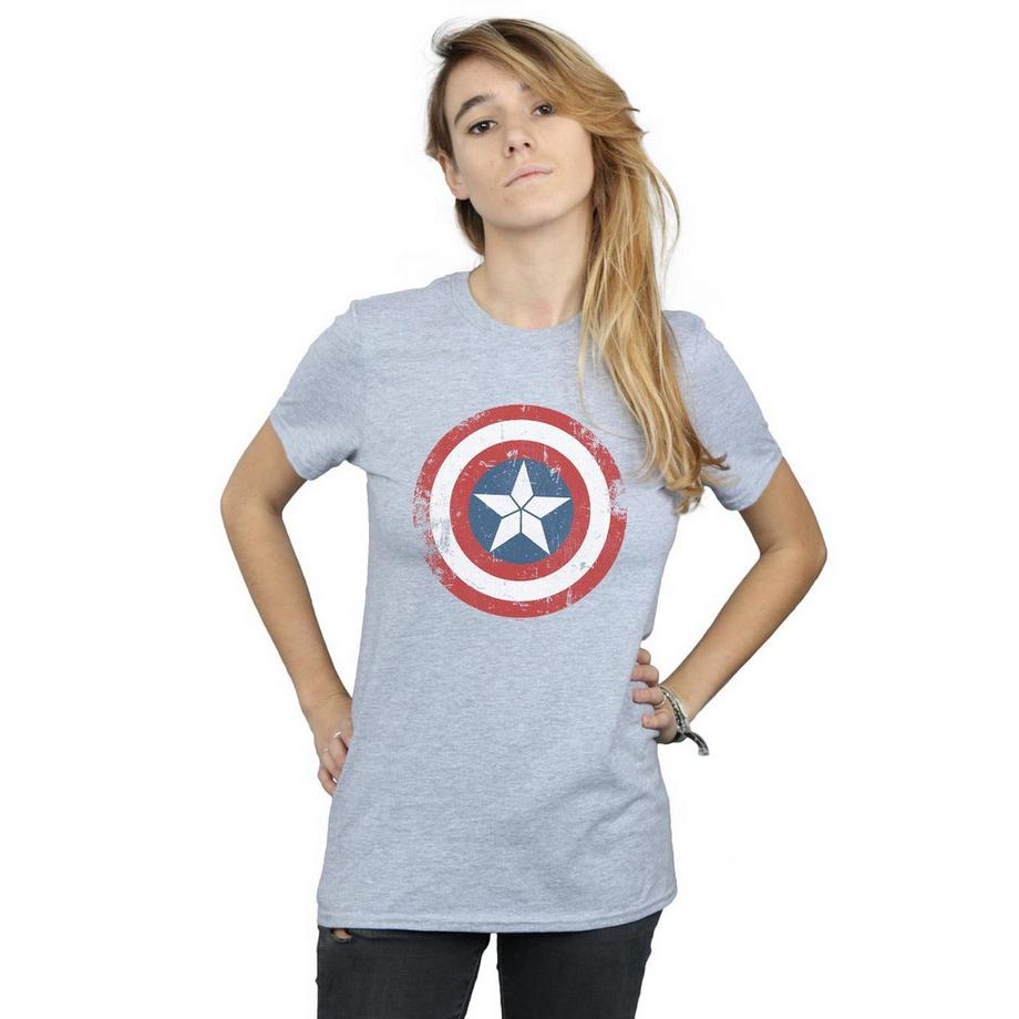 MARVEL Civil War Captain America Distressed Shield T-Shirt  