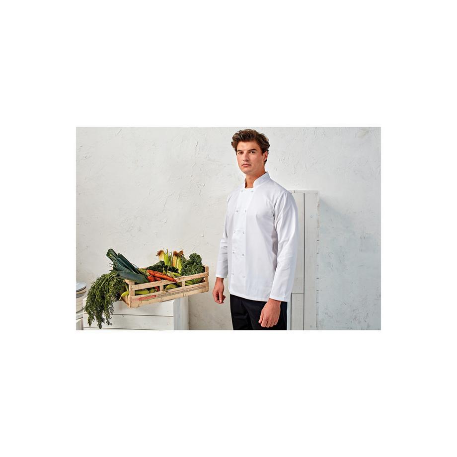 PREMIER Kochjacke Langarm mit Druckknöpfen  