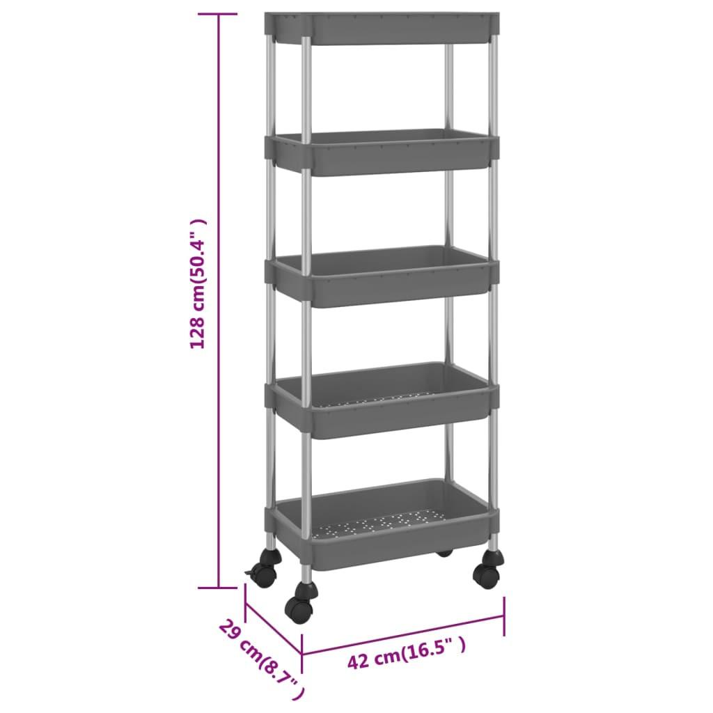 VidaXL Chariot de cuisine fer  