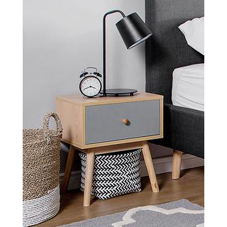 Beliani Comodino 1 cassetto en Truciolato Retrò ARVADA  