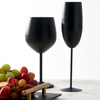 Oak & steel Edelstahl Sektgläser Flute Matt 2er-Set  