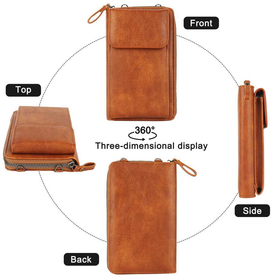 Only-bags.store Sacoche Téléphone Portefeuille Bandoulière Couleur Unie  