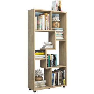 VCM Holzregal stehend | platzsparendes Regal | Maße:  H. 119 x B. 60 x T. 20 cm | Elegantes Regal stehend | Aufbewahrungsregal | Bücherregal | Raumteiler  